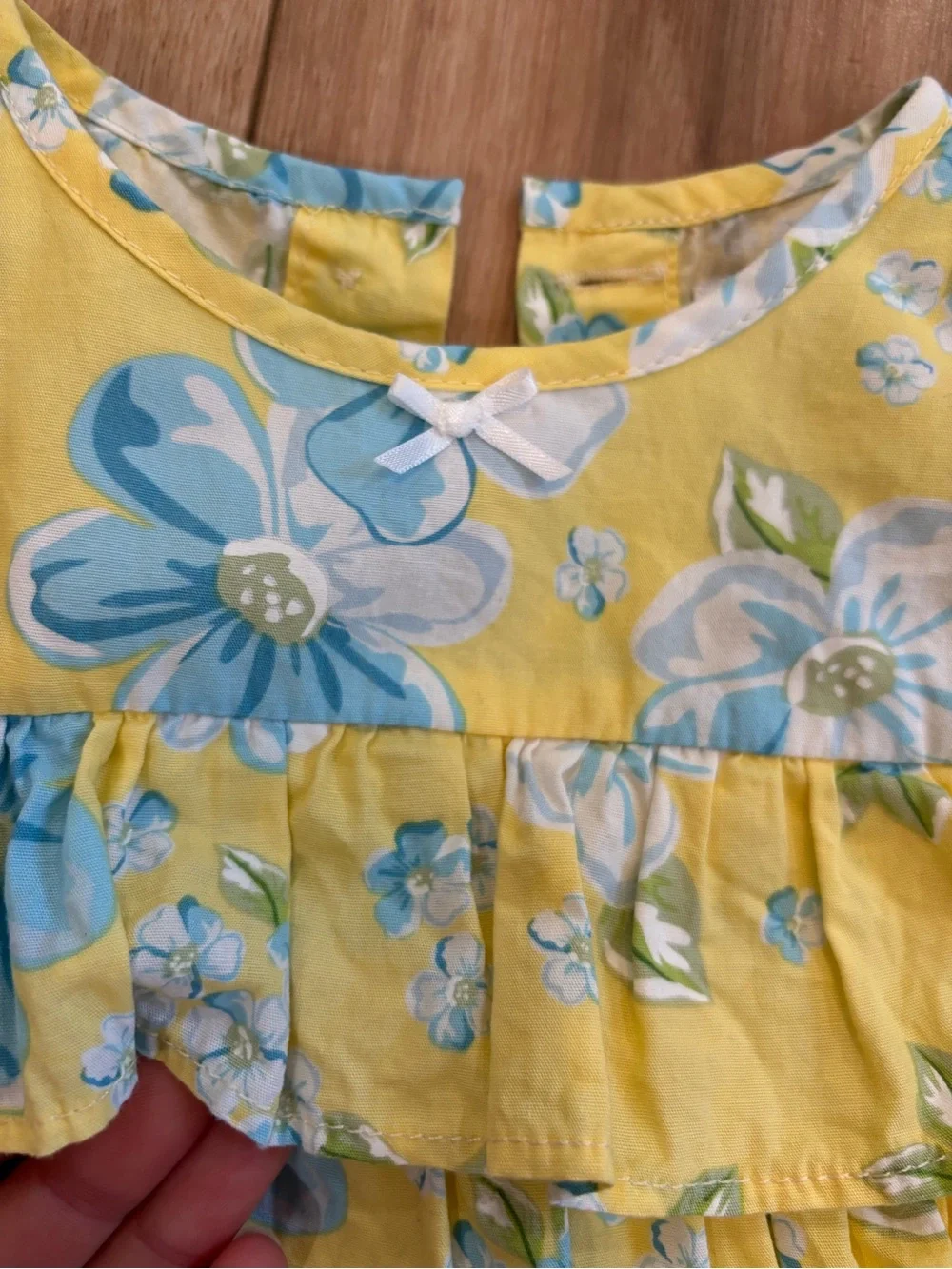 Hartstrings Baby Yellow Floral set with Light Blue Accents